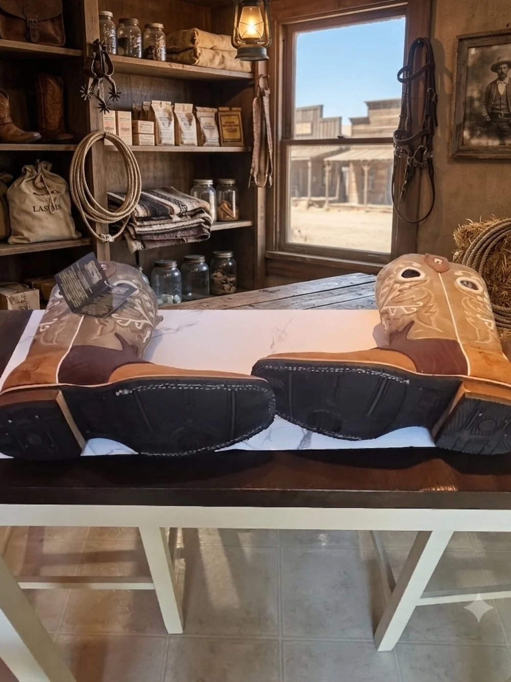 Brown Two-Tone Men's Western Boots